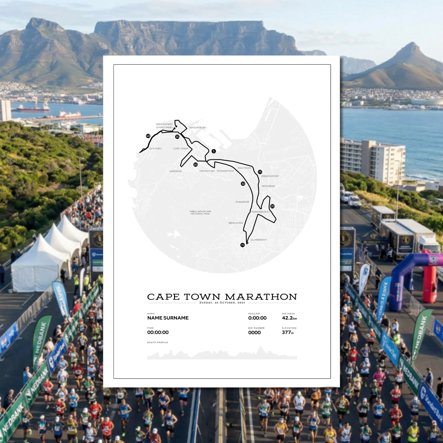 Cape Town Marathon - Digital B&W