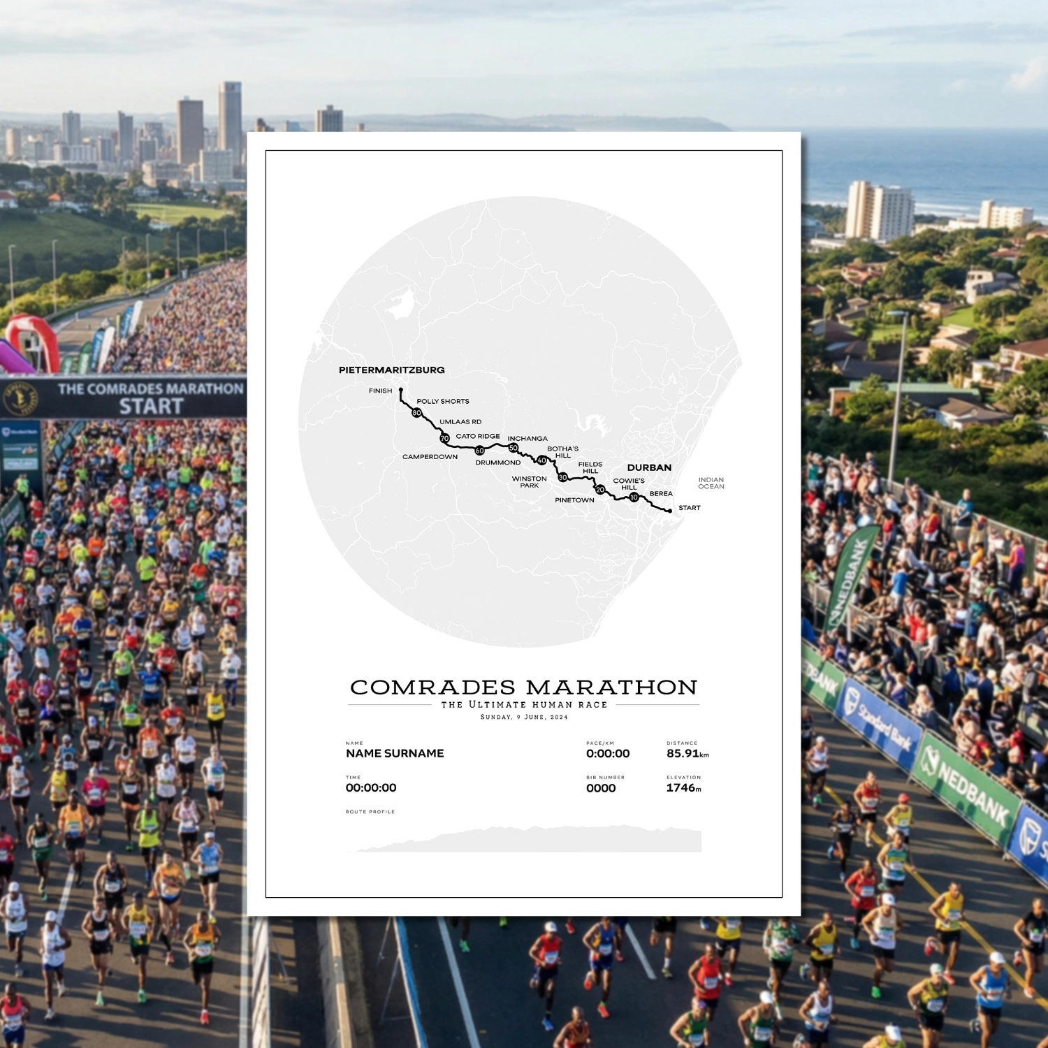 Comrades Marathon - Digital B&W