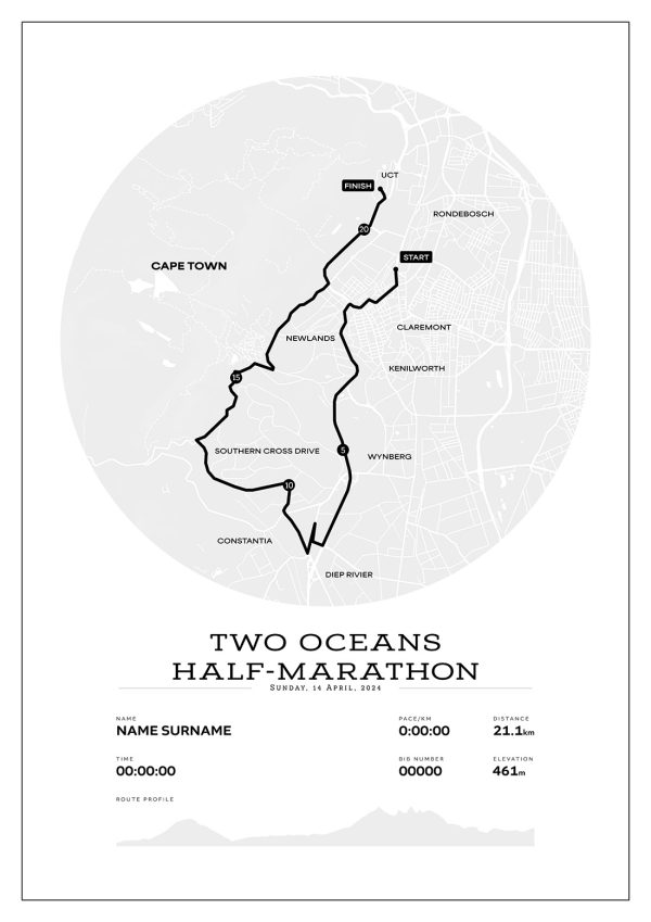 Two Oceans 21k Black & White | Zero One One Running Co.