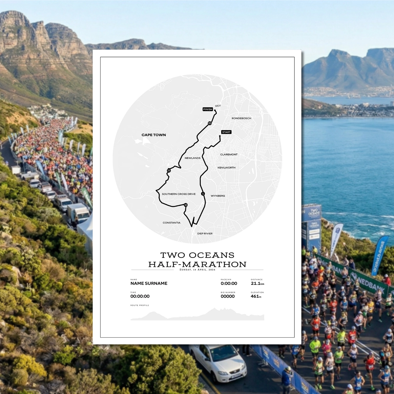 Two Oceans 21km - Digital B&W